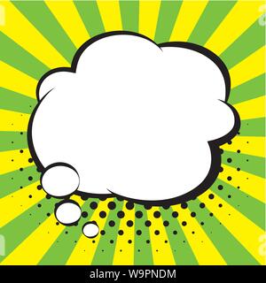 Comic speech bubbles on colorful background and halftone shadows. Stock Vector