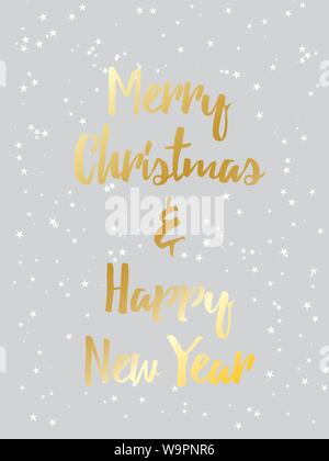 Merry christmas and happy new year card template Stock Vector