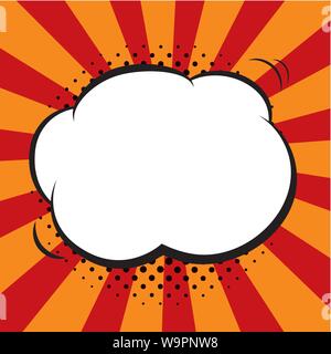 Comic speech bubbles on colorful background and halftone shadows. Stock Vector