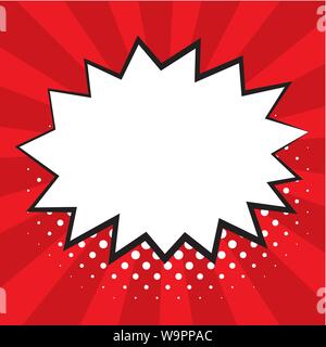 Comic speech bubbles on colorful background and halftone shadows. Stock Vector