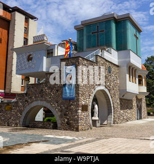 SKOPJE, MACEDONIA - MAY 24, 2018: Museum and memorial house of mother Teresa. She is a nobel prize winner and humanitarian worker Stock Photo