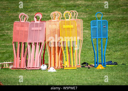 Football / Soccer training  mannequins Stock Photo