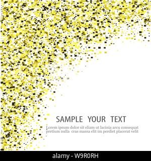 Gold glitter texture isolated on white background. Golden dots . Vector illustration. Stock Vector