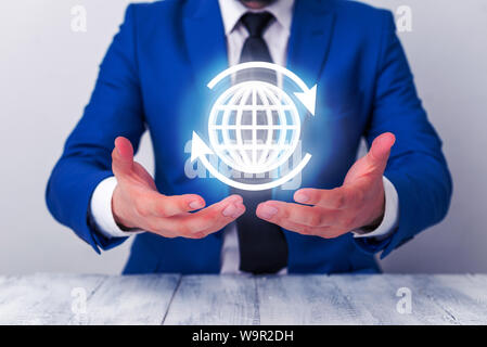Neural network concept. Connected cells with links. High technology process. Abstract background. Social connections in the modern western eastern wor Stock Photo