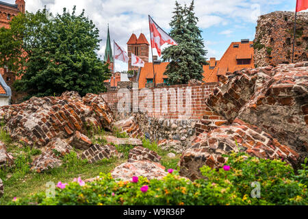 Ruine der Ordensburg Thorn des Deutschen Ritterordens, Torun, Polen, Europa  |  Ruins of the Torun  Castle of the Teutonic Order, Torun, Poland, Europ Stock Photo