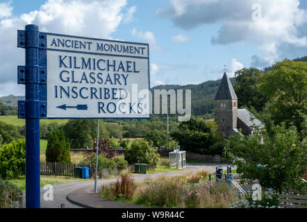 Kilmichael Glassary rock carvings, Kilmartin Glen, Argyll & Bute. Stock Photo