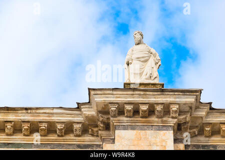 Architectural details of duomo cathedral in medieval town Siena, Tuscany, Italy Stock Photo