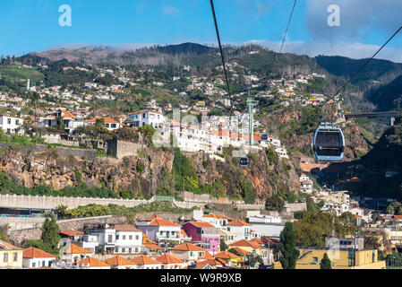 cable car, Funchal, Madeira, Portugal Stock Photo