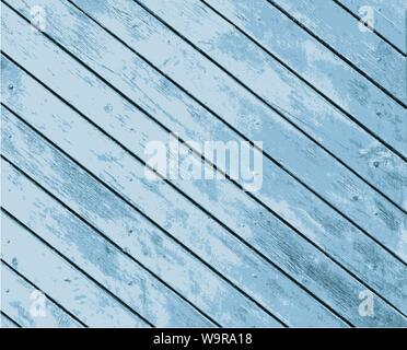 Vector texture old wooden boards of blue color Stock Vector