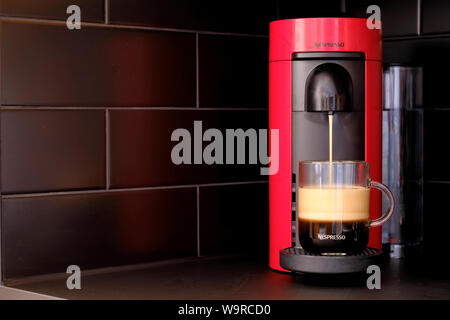 Nespresso Vertuo Next Coffee / Espresso Machine by Breville Cherry Red + 25  Pods 