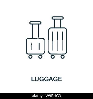 Luggage outline icon. Thin line concept element from tourism icons collection. Creative Luggage icon for mobile apps and web usage Stock Vector