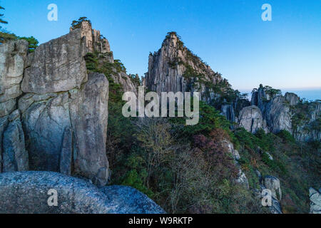 Asia, China, Chinese, Anhui Province, Mount Huangshan , UNESCO , World Heritage, Yellow Mountain, stars over the mountains *** Local Caption *** Stock Photo