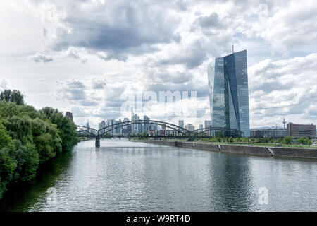 The new European Central Bank building east of Frankfurt am Main, Skyline, Germany, europäischen zentralbank Stock Photo