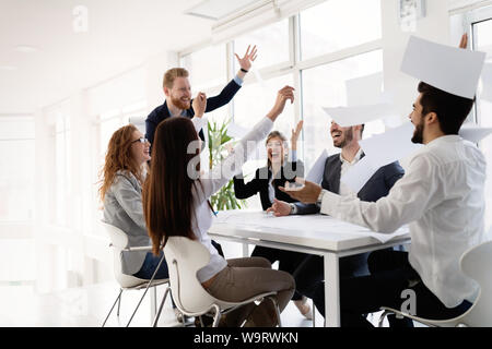 Team of architects working together on project Stock Photo