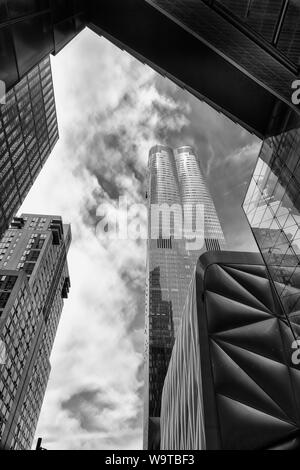 USA New York City, residential and commercial high-rise buildings near the Hudson Yards Subway on the west side of Manhattan, New York City , June 19 Stock Photo