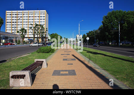 The street in Brest, Belarus Stock Photo