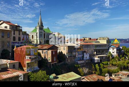 Picturesque Chilean city of Valparaiso Stock Photo