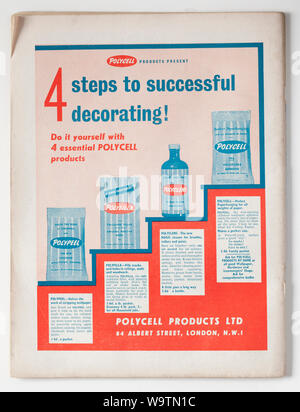 1950s Advert on Back Cover of Do It Yourself magazine Stock Photo