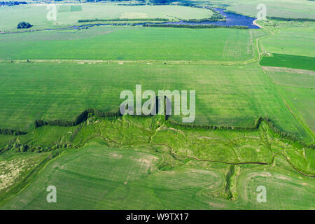 Aerial countryside landscape. Natural landscape. View from above Stock Photo