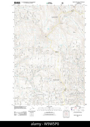 USGS Topo Map Oregon Mount Ireland 20110829 TM Restoration Stock Photo