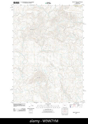 USGS Topo Map Oregon Mount Nebo 20110816 TM Restoration Stock Photo