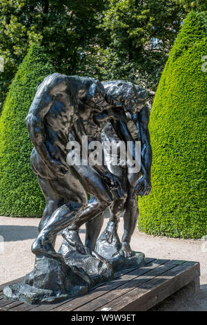 Sculpture of the 'Three Shades' - inspired by Divine Comedy of Dante, Musee Rodin, Paris, France Stock Photo