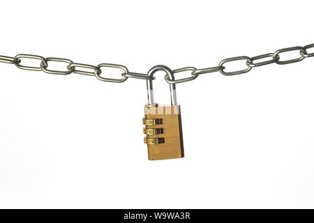 A padlock and chain Stock Photo
