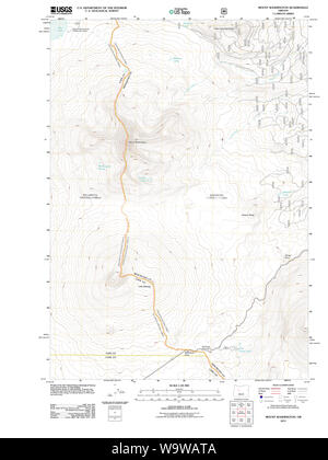 USGS Topo Map Oregon Mount Washington 20110811 TM Restoration Stock Photo