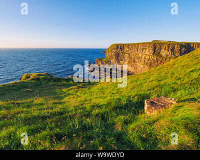 summer sunset giants causeway coastline,Northern Ireland Stock Photo