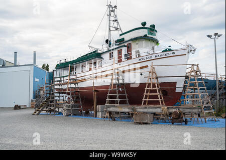 The Port Townsend boat repair yard.  Port Townsend, Washington State, USA Stock Photo