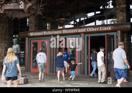 People entering the Bass Pro Shop in Springfield, MO, USA. Stock Photo