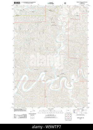 USGS Topo Map Oregon North Fork 20110811 TM Restoration Stock Photo