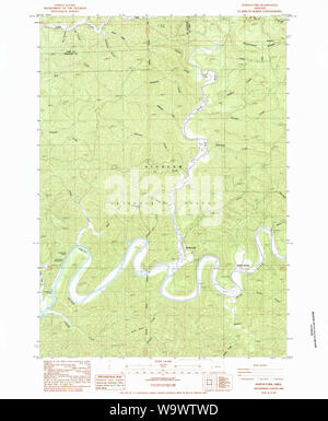 USGS Topo Map Oregon North Fork 280933 1984 24000 Restoration Stock Photo