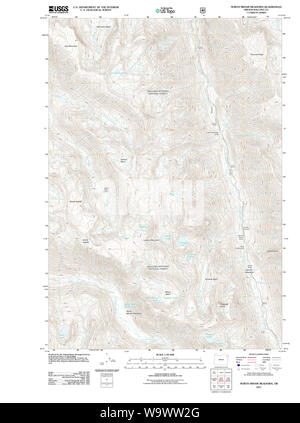 USGS Topo Map Oregon North Minam Meadows 20110816 TM Restoration Stock Photo