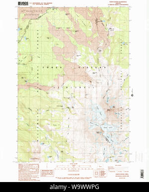 USGS Topo Map Oregon North Sister 280937 1988 24000 Restoration Stock Photo