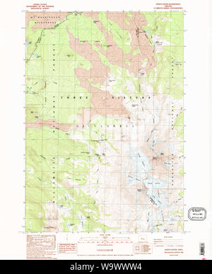 USGS Topo Map Oregon North Sister 280938 1988 24000 Restoration Stock Photo