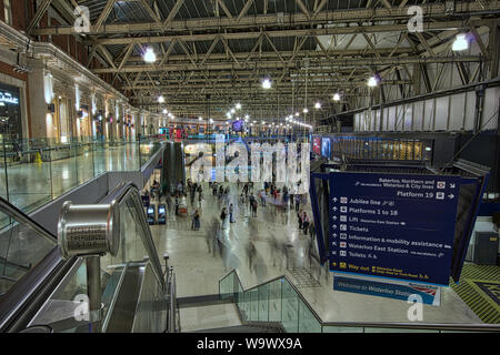 London waterloo railway station, London terminals, England, UK Stock Photo