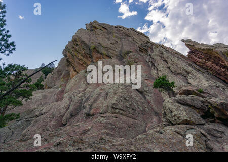 One of many peaks in the flatiron mountain range Boulder Colorado Stock Photo