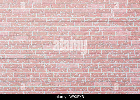 pink concrete brick wall pattern texture for background. Stock Photo