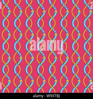 Seamless pattern with gold chains, pendants and straps Stock Vector