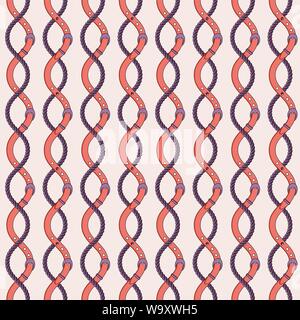 Seamless pattern with gold chains, pendants and straps Stock Vector
