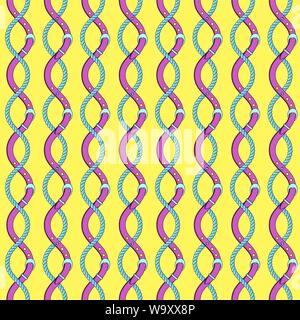 Seamless pattern with gold chains, pendants and straps Stock Vector