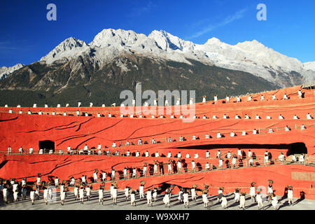 Large subject-live performance 'impression lijiang' Stock Photo