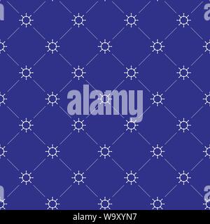 Seamless background pattern with helms and lines. Nautical equipment and sailing vector wallpaper illustration Stock Vector