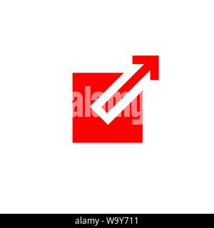 External link icon - box and arrow pointing outward Stock Vector