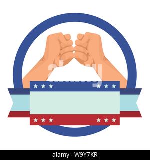 Hands clenched fist greeting cartoon Stock Vector