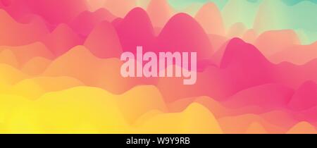 Landscape with mountains. Abstract background. Vector illustration for design. Stock Vector