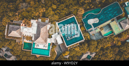 Beach club aerial view baba nest phuket in Thailand Stock Photo