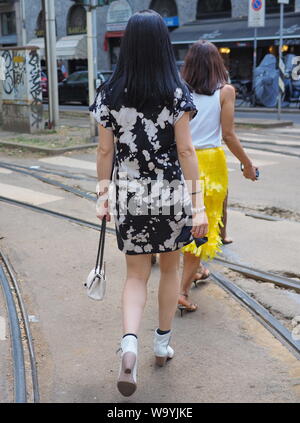 MILANO, Italy: 15 June 2019: Fashion blogger street style outfit before  Neil Barrett fashion show during Milano Fashion Week man 2019/2020 Stock  Photo - Alamy