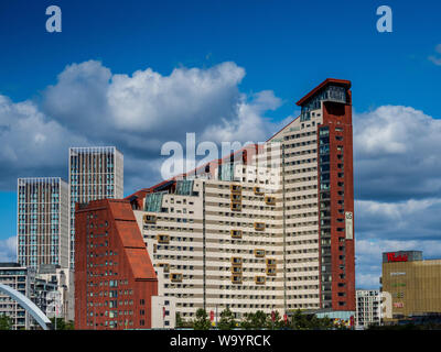 Unite Stratford One building - Student dormitory in Stratford East London with the East Village behind. Architects BDP. Stock Photo